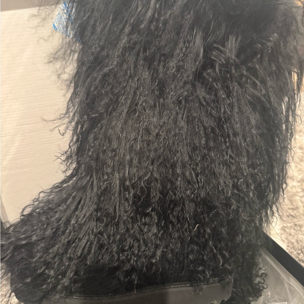 Black Fur Boots | Tulip Black
